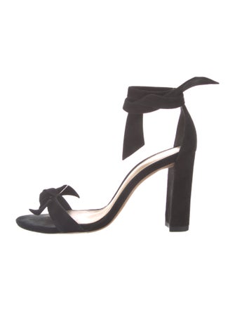 Alexandre Birman Suede Bow Accents Sandals