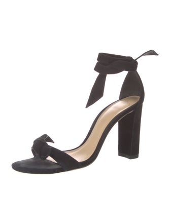 Alexandre Birman Suede Bow Accents Sandals