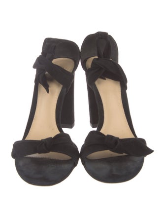 Alexandre Birman Suede Bow Accents Sandals