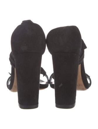 Alexandre Birman Suede Bow Accents Sandals