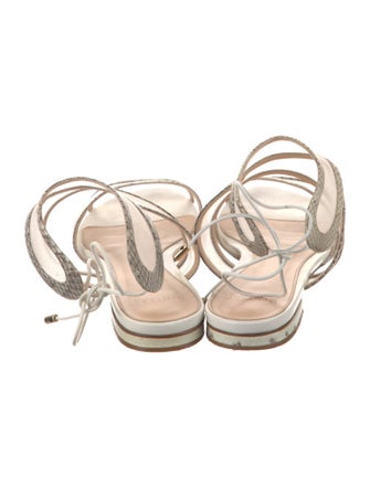 Alexandre Birman Mesh Animal Print Gladiator Sandals