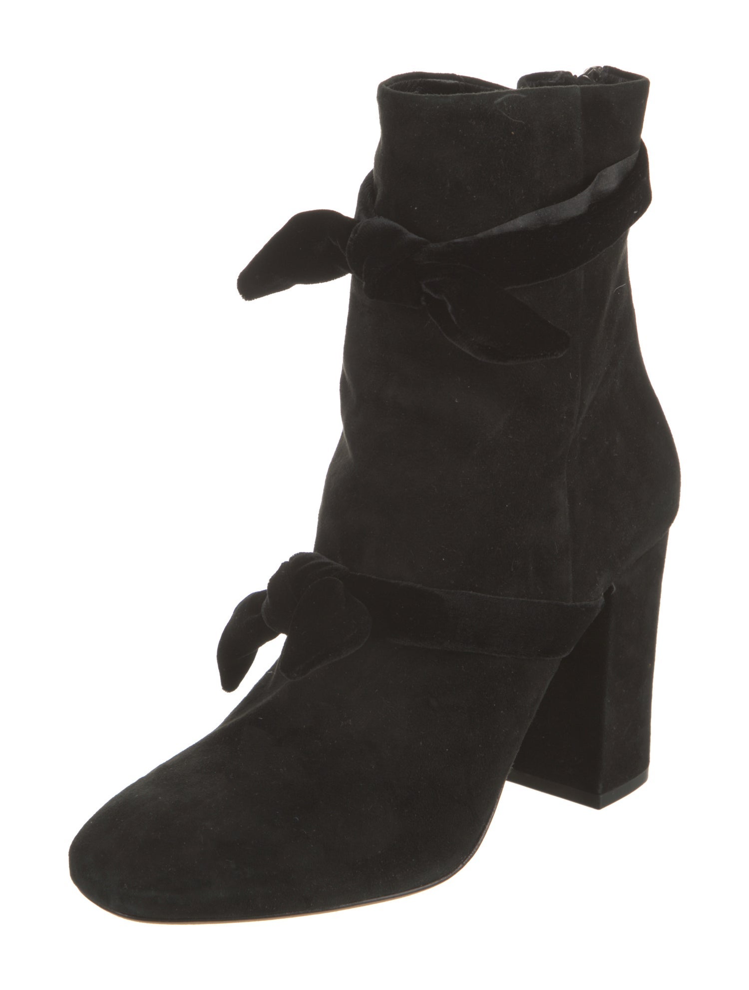 Alexandre Birman Suede Bow Accents Boots