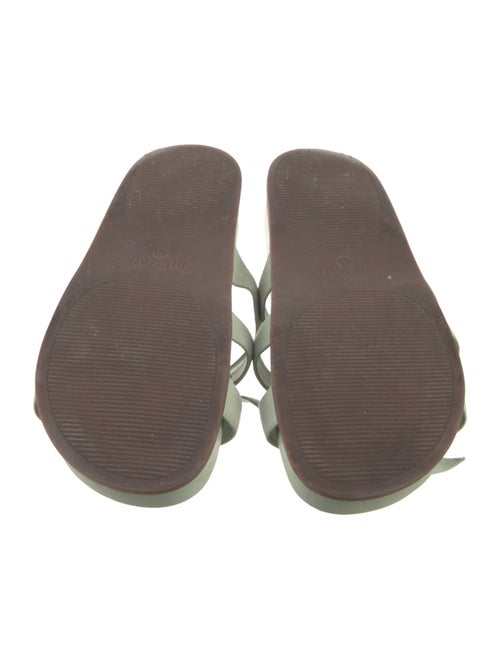 Alexandre Birman Leather Bow Accents Slides