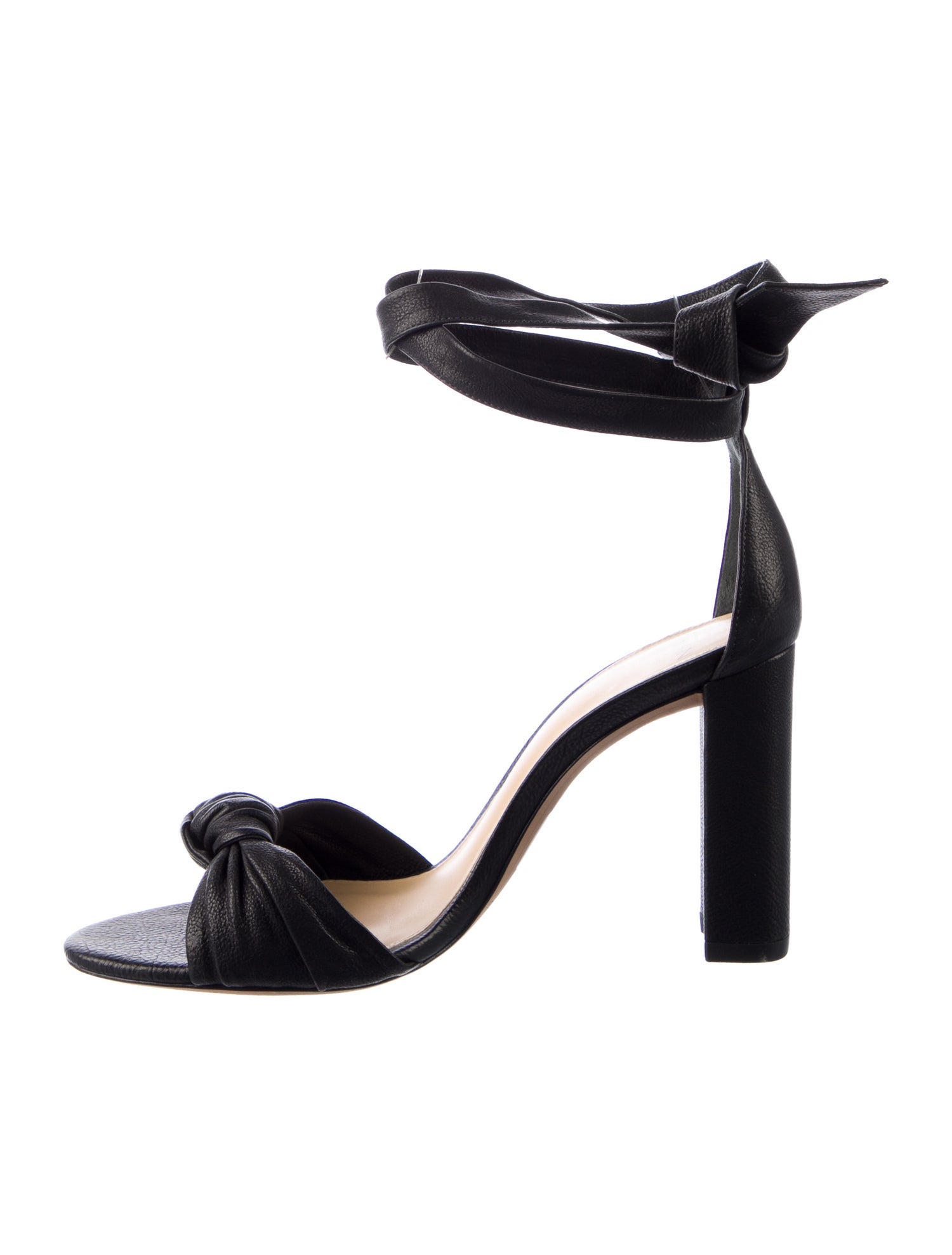 Alexandre Birman Leather Bow Accents Sandals