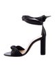Alexandre Birman Leather Bow Accents Sandals
