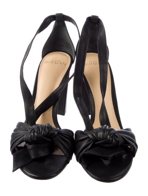 Alexandre Birman Leather Bow Accents Sandals