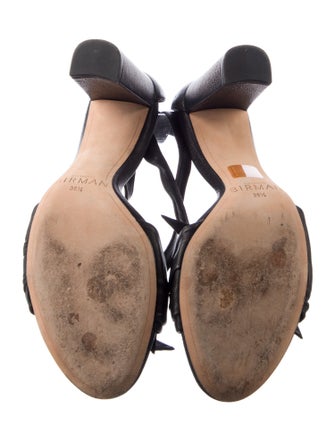 Alexandre Birman Leather Bow Accents Sandals