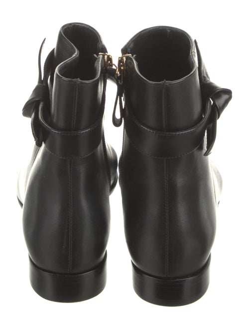 Alexandre Birman Leather Bow Accents Boots