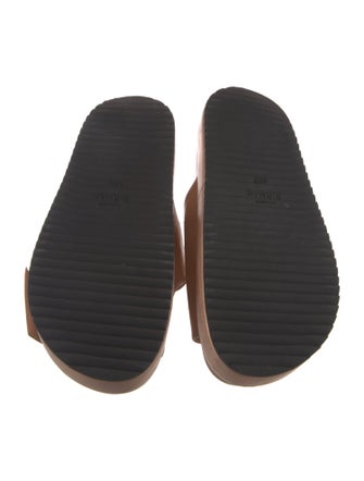 Alexandre Birman Leather Bow Accents Slides