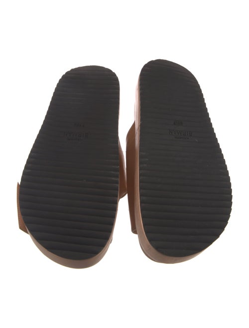 Alexandre Birman Leather Bow Accents Slides