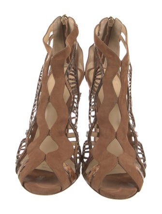 Alexandre Birman Leather T-Strap Sandals
