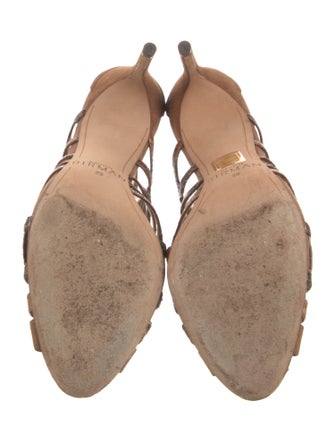 Alexandre Birman Leather T-Strap Sandals