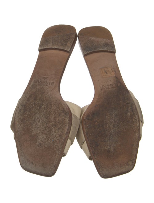 Alexandre Birman Leather Crystal Embellishments Slides