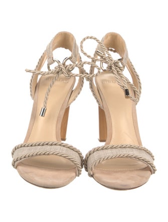 Alexandre Birman Canvas Braided Accents Sandals
