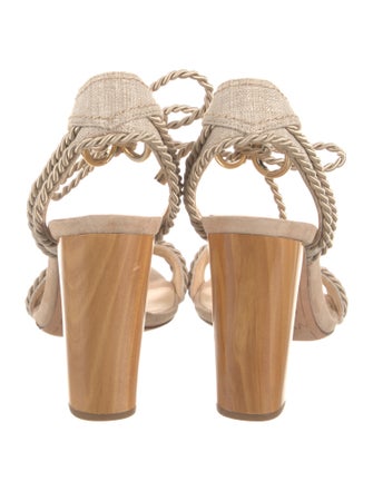 Alexandre Birman Canvas Braided Accents Sandals