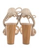 Alexandre Birman Canvas Braided Accents Sandals
