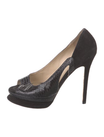 Alexandre Birman Leather Animal Print Pumps