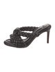 Alexandre Birman Leather Braided Accents Slides