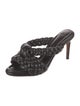 Alexandre Birman Leather Braided Accents Slides