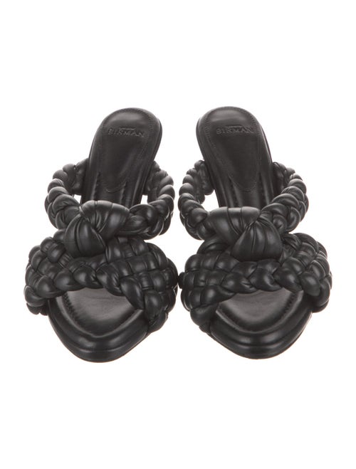 Alexandre Birman Leather Braided Accents Slides