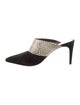 Alexandre Birman Suede Animal Print Mules