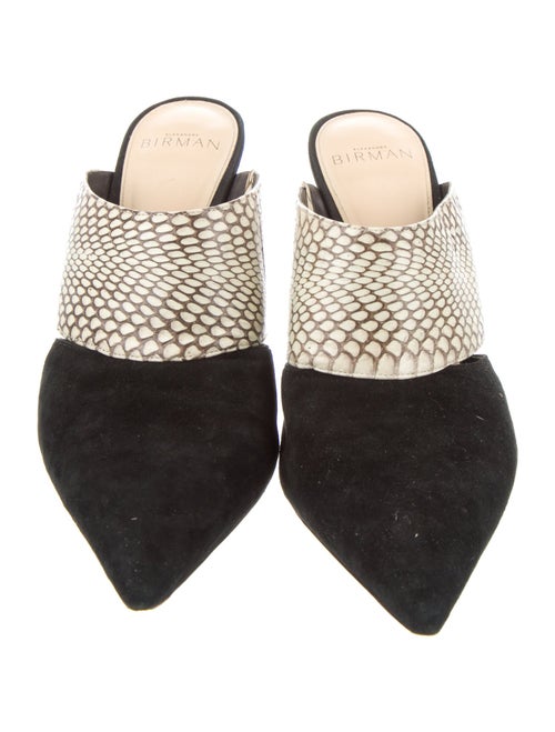 Alexandre Birman Suede Animal Print Mules