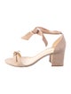 Alexandre Birman Suede Bow Accents Sandals