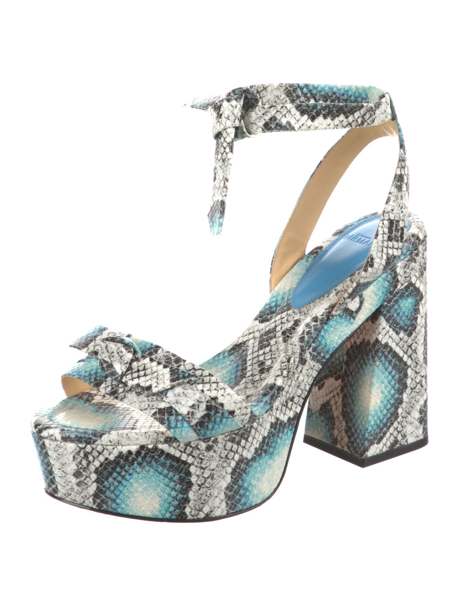 Alexandre Birman Snakeskin Animal Print Sandals