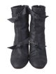 Alexandre Birman Denim Bow Accents Boots