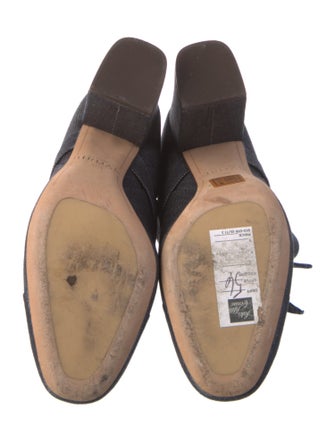 Alexandre Birman Denim Bow Accents Boots