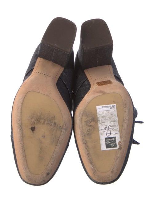 Alexandre Birman Denim Bow Accents Boots