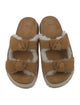 Alexandre Birman Suede Fur Trim Slides