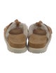 Alexandre Birman Suede Fur Trim Slides