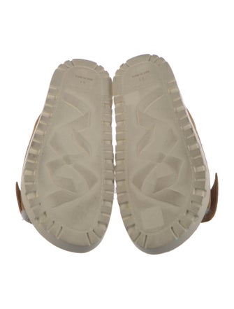 Alexandre Birman Suede Fur Trim Slides