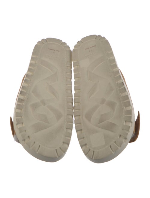 Alexandre Birman Suede Fur Trim Slides