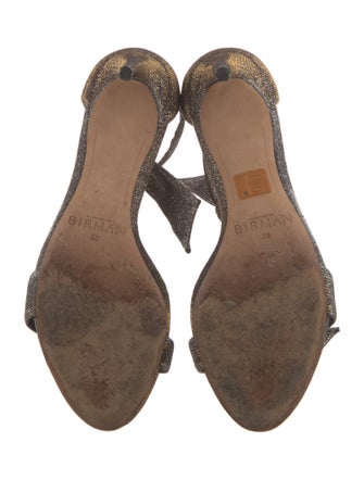 Alexandre Birman Glitter Animal Print Sandals