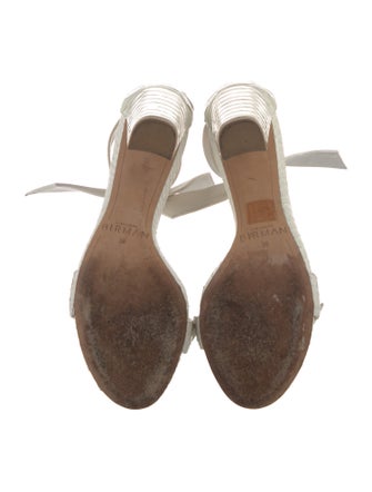 Alexandre Birman Leather Bow Accents Sandals