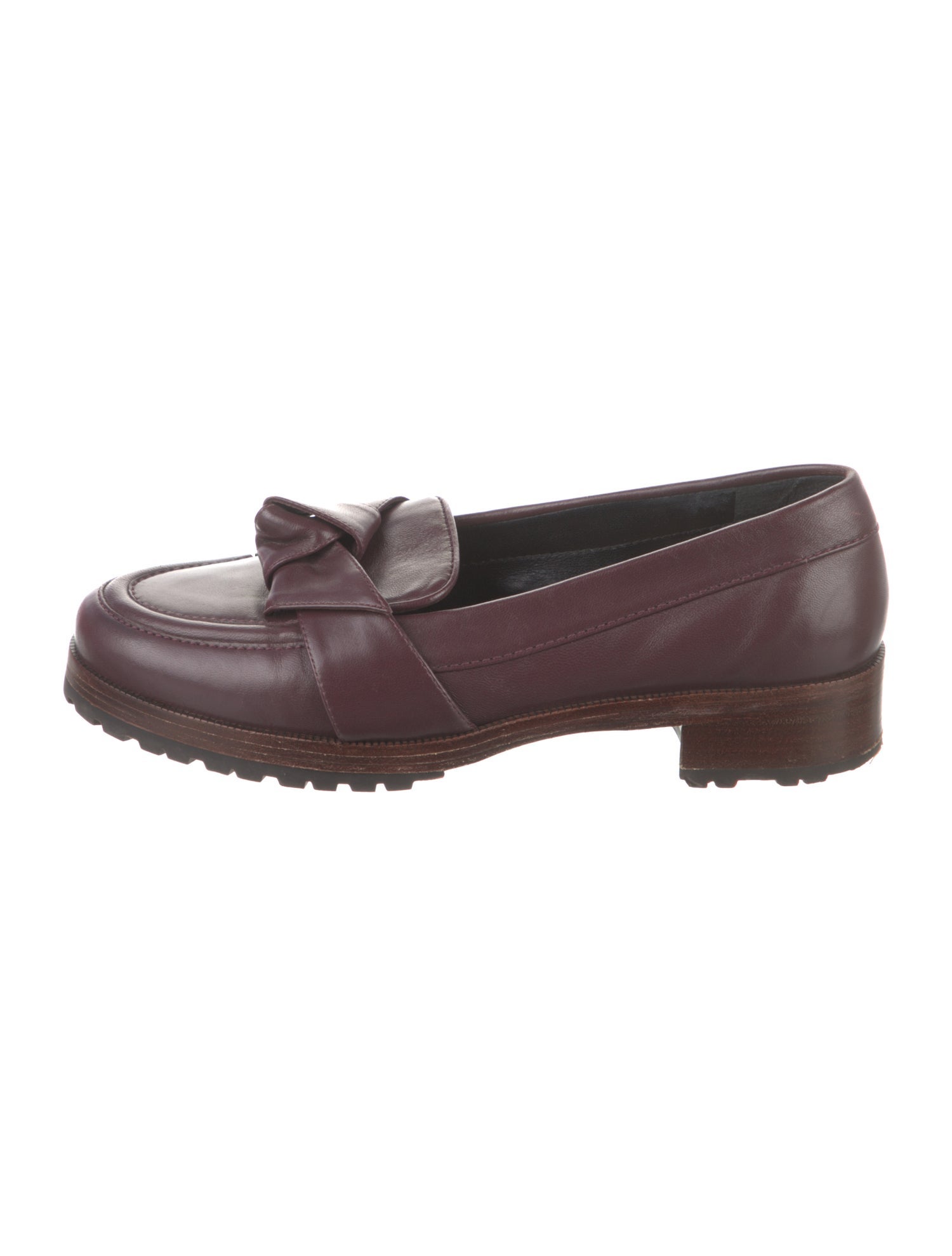 Alexandre Birman Leather Bow Accents Loafers