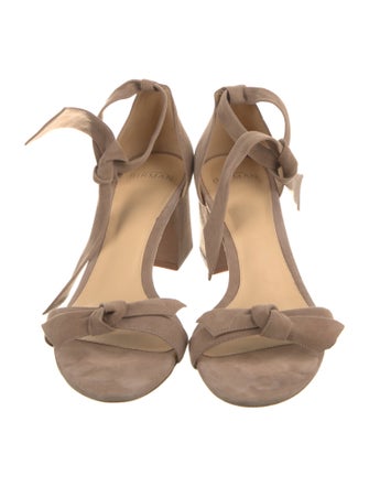 Alexandre Birman Suede Bow Accents Sandals