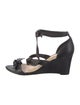Alexandre Birman Leather Bow Accents T-Strap Sandals