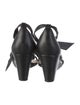 Alexandre Birman Leather Bow Accents T-Strap Sandals