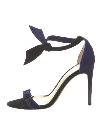 Alexandre Birman Suede Bow Accents Sandals