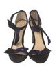 Alexandre Birman Suede Bow Accents Sandals