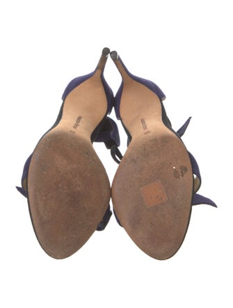 Alexandre Birman Suede Bow Accents Sandals