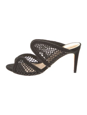 Alexandre Birman Leather Trim Embellishment Slides