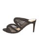 Alexandre Birman Leather Trim Embellishment Slides