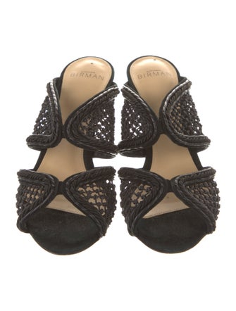 Alexandre Birman Leather Trim Embellishment Slides