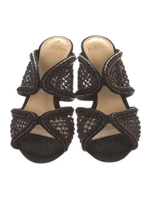 Alexandre Birman Leather Trim Embellishment Slides