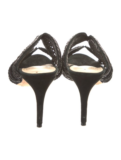 Alexandre Birman Leather Trim Embellishment Slides