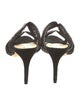 Alexandre Birman Leather Trim Embellishment Slides